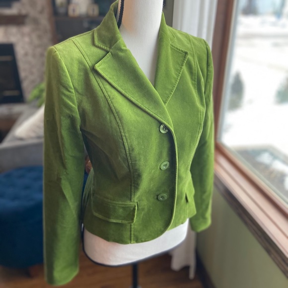 Gene Meyer Jackets & Blazers - Gene Meyer Green Velveteen Blazer